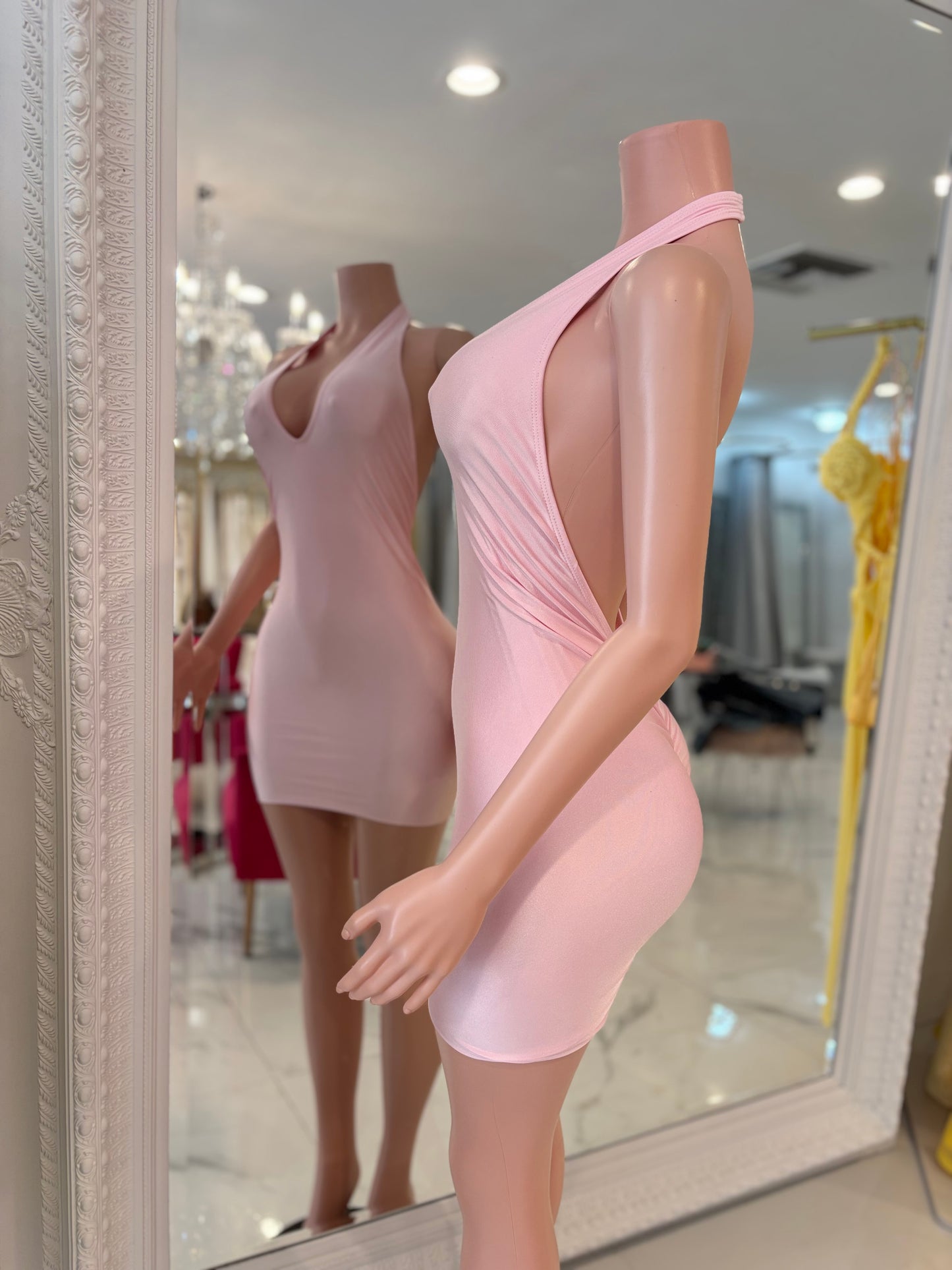 Baby Pink Mini Dress