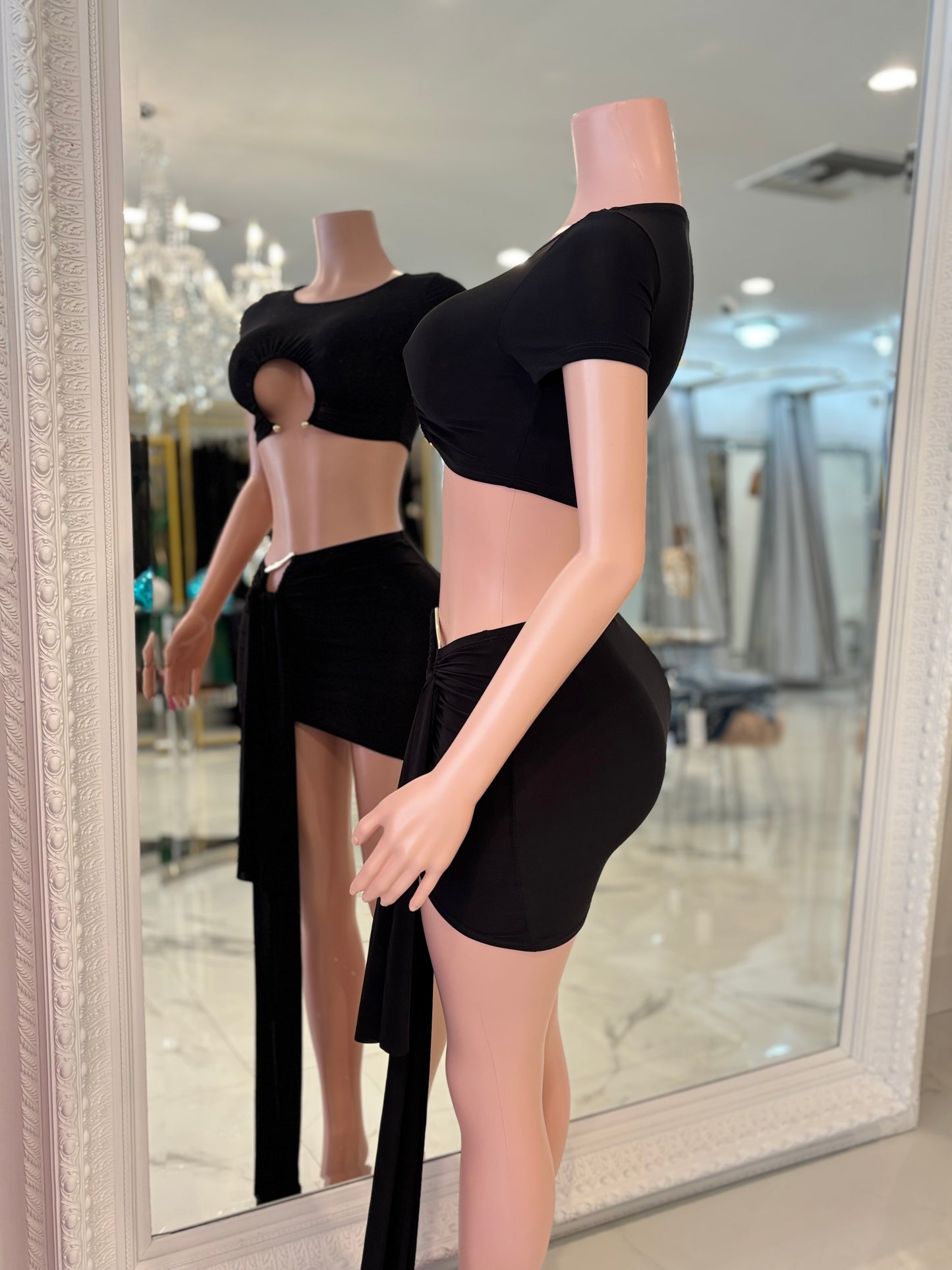 God I’m Hella Hot Skirt Set Nude