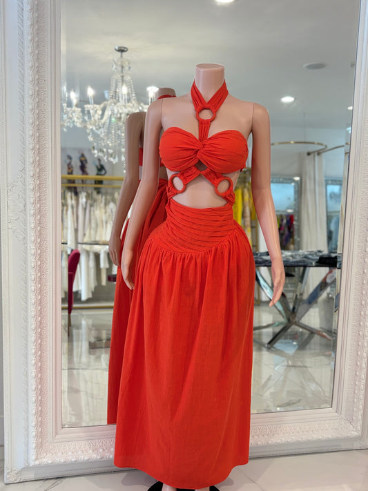 Riviera Flame Maxi Dress
