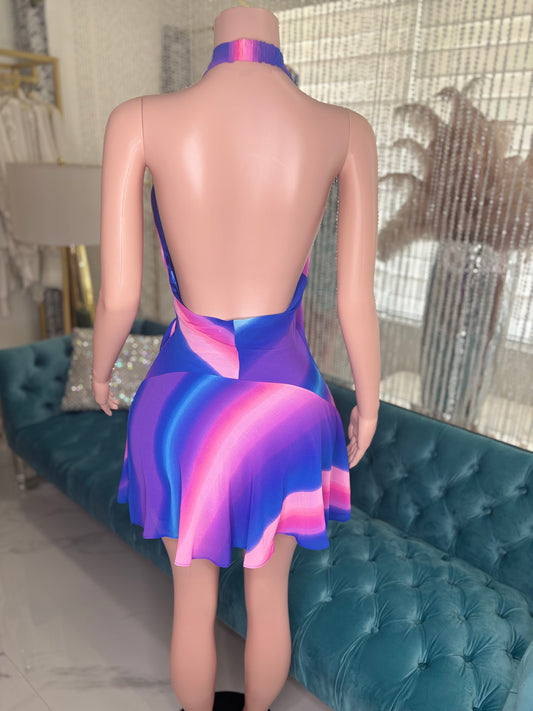 Tropical Breeze Wrap Mini Dress