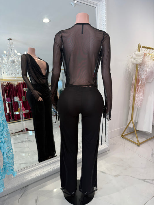 But You Need Me Pants Set Black