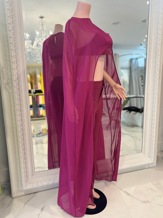 Royal Streak Pant Set Purple