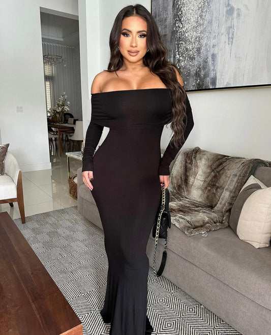 Casual chic Maxi Dress Black