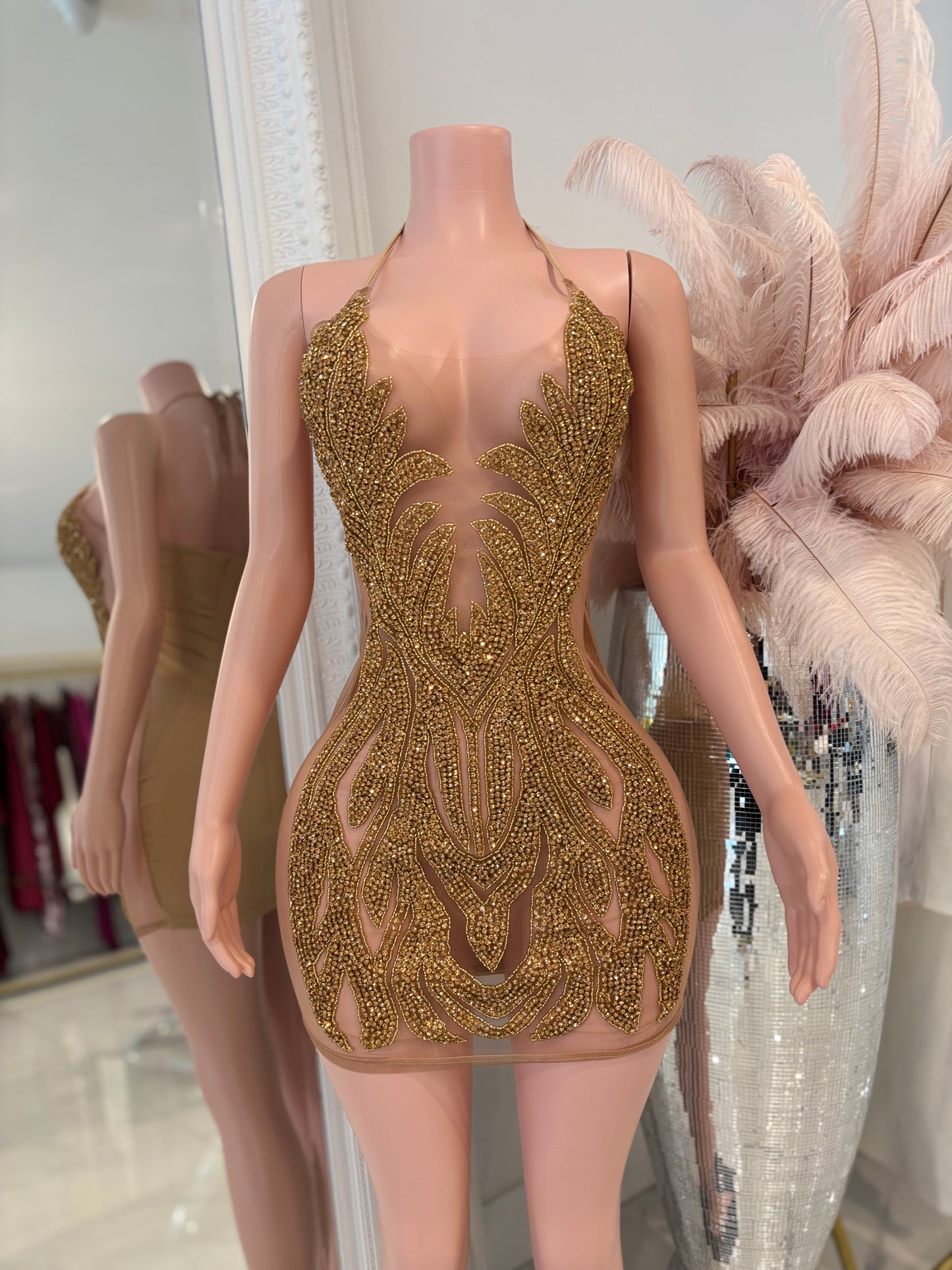 Greatest Treasure Mini Dress Gold