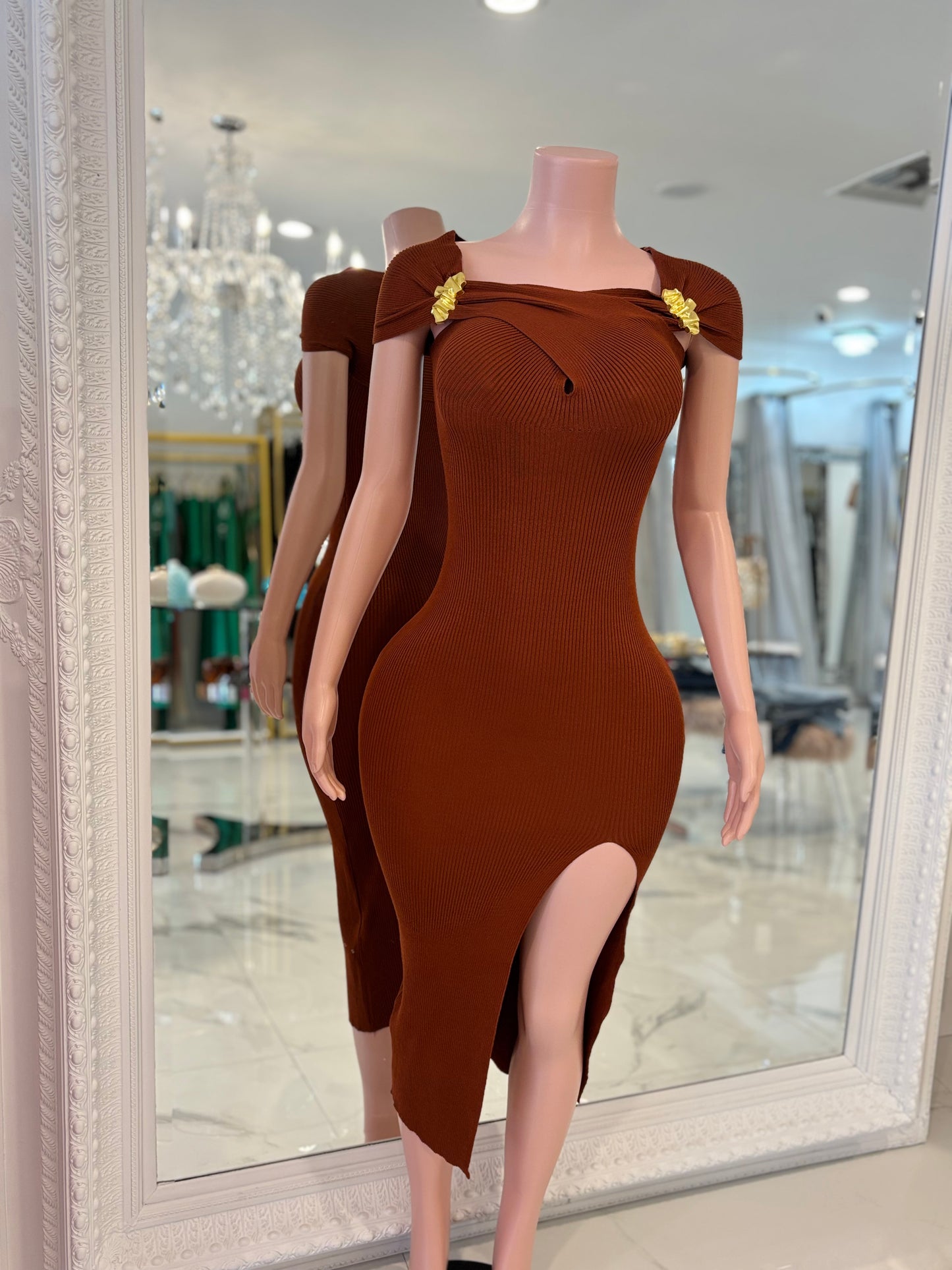 Looking Over Your Shoulder Midi Dress