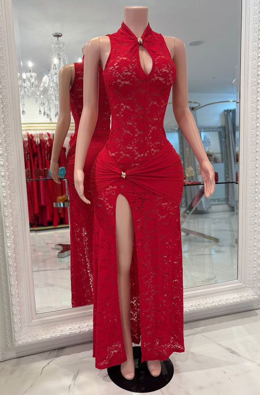 Do I Mesmerize You Maxi Dress Red
