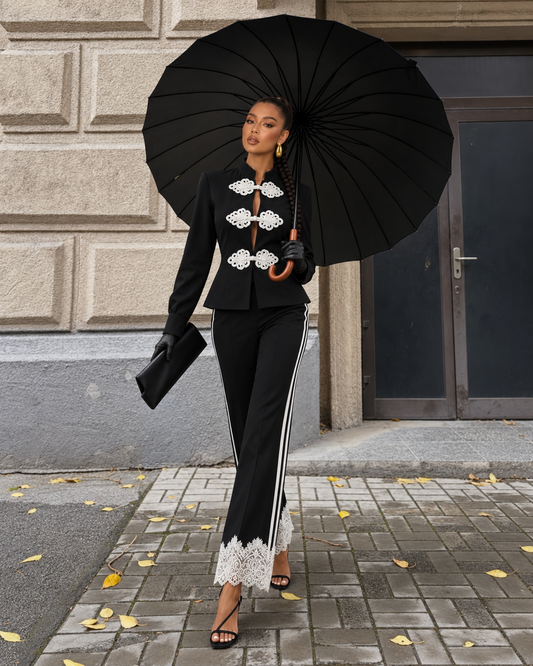 Royalty Personified Pants Set Black