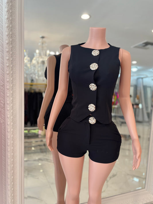 Conjunto Corto Short Set Black