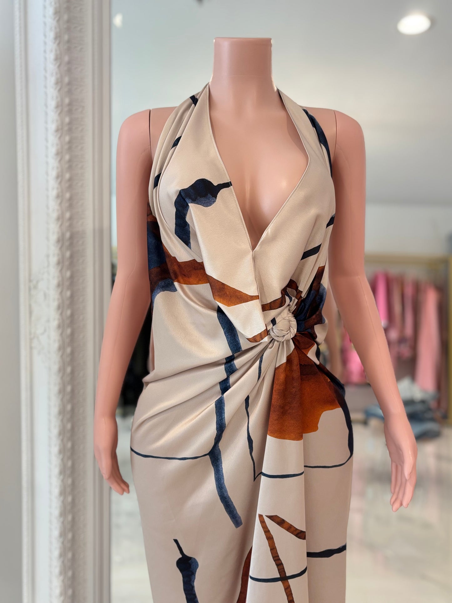 Don't Worry About the Mess Maxi Dress Beige 