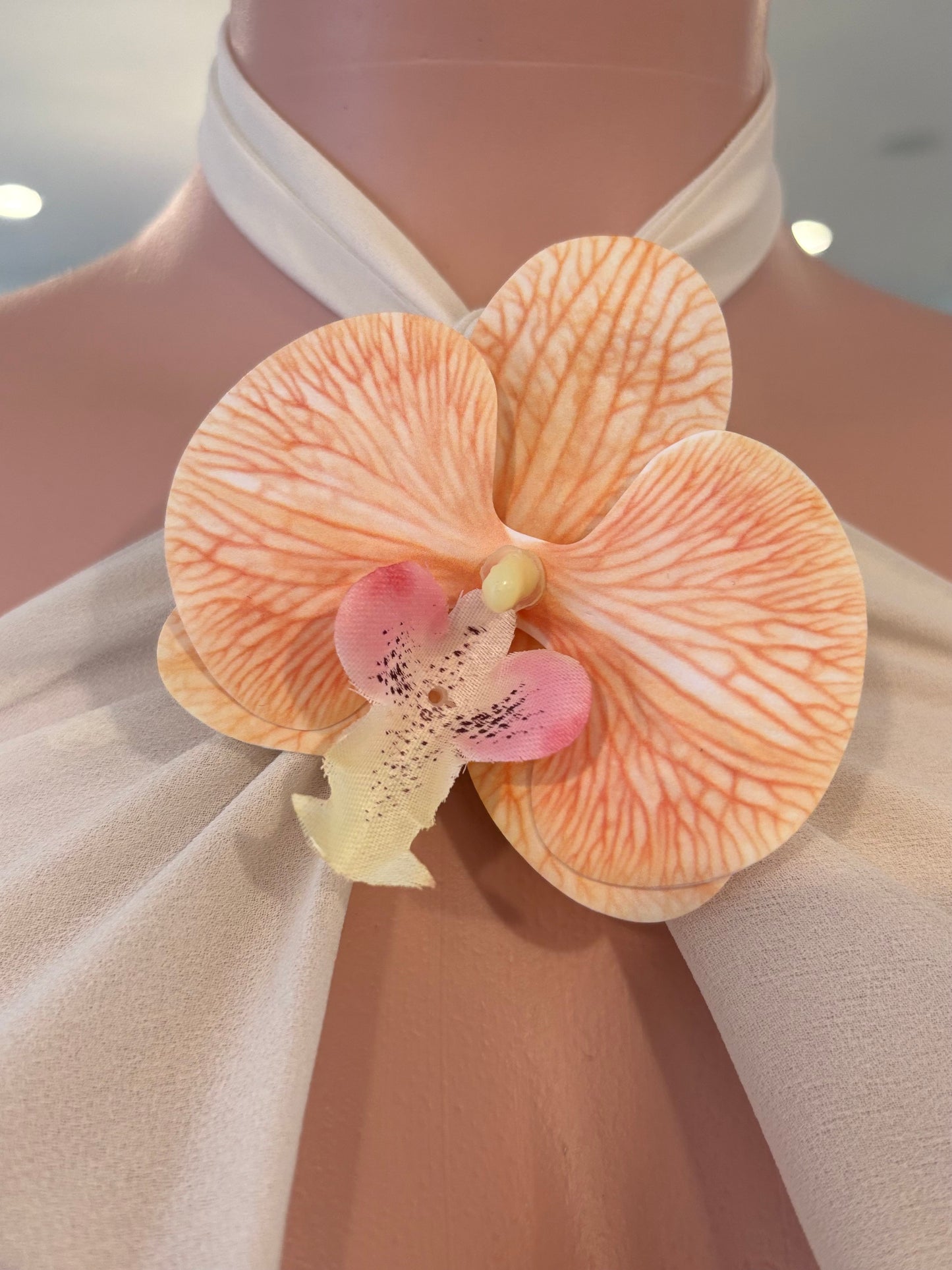 Fleur Drape Floral Ruched Pant Set Nude