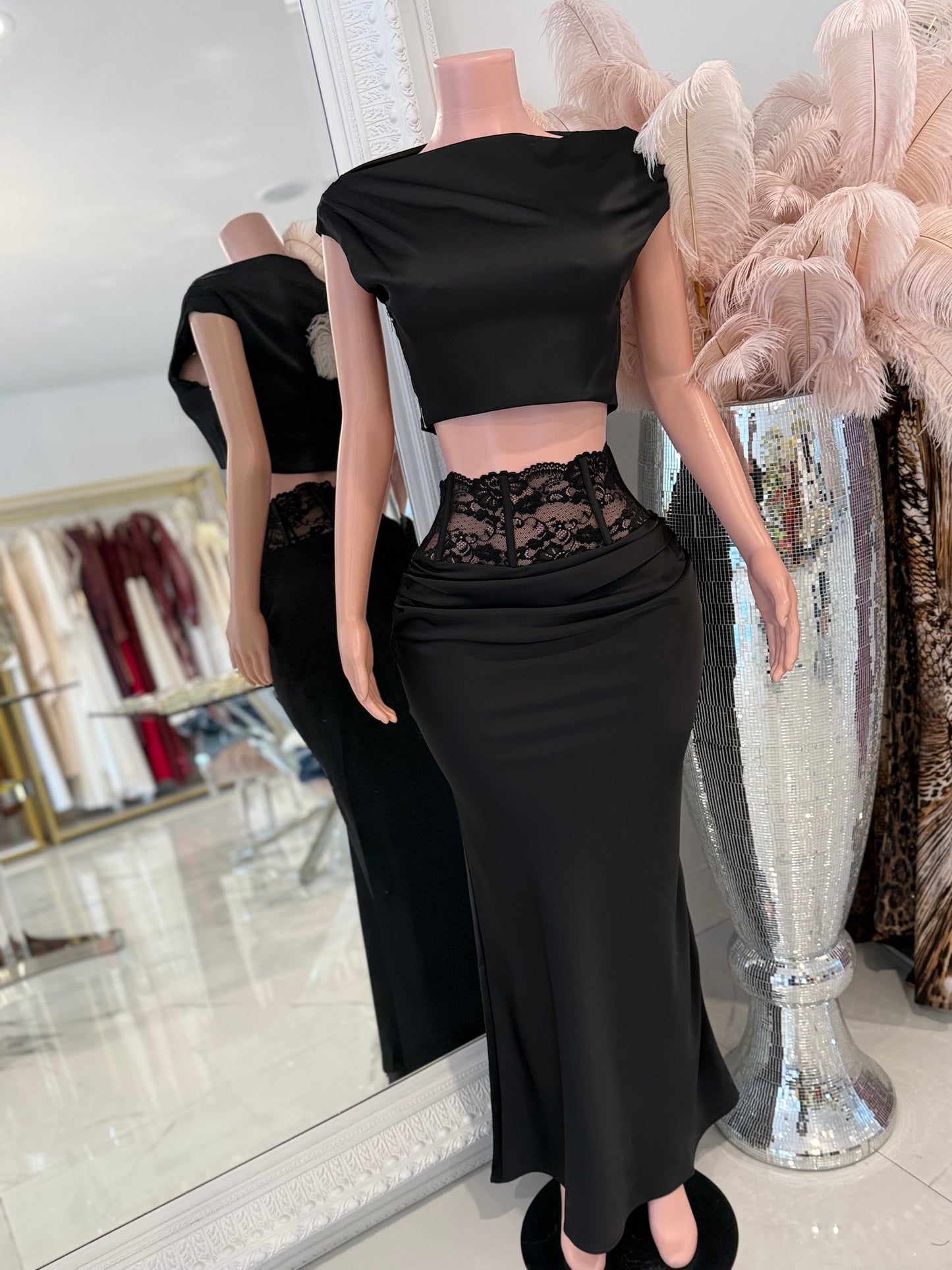 Allow Me to Lead The Way Skirt Set Black