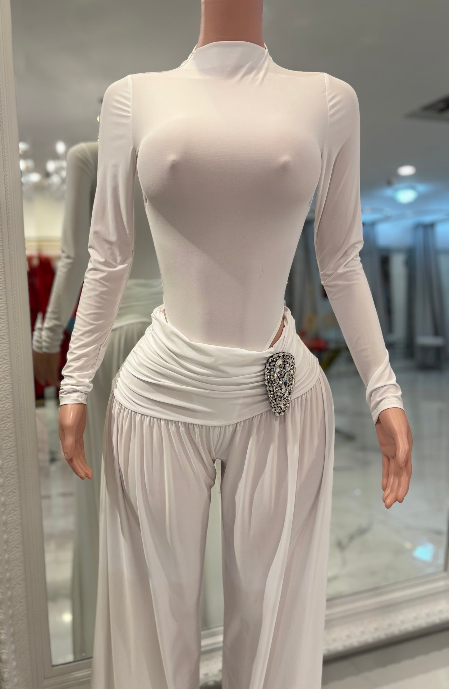 Chuly Chic Pants Set White