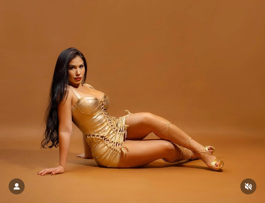 Gold Mini Dress
