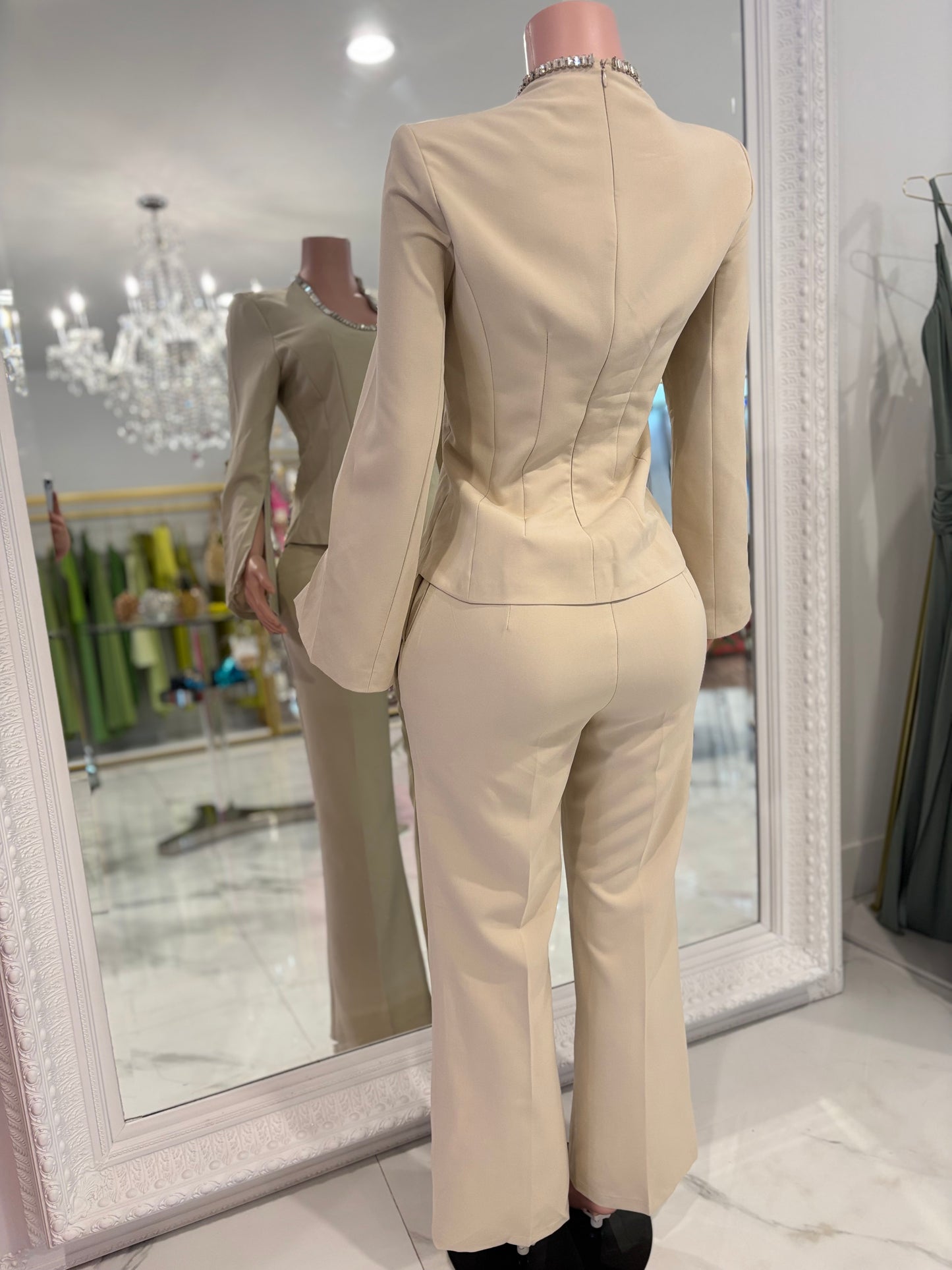 I’m a Simple Woman Pant Set Beige