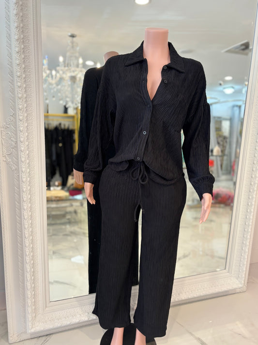 Rustic Reverie Pant Set Dark Black