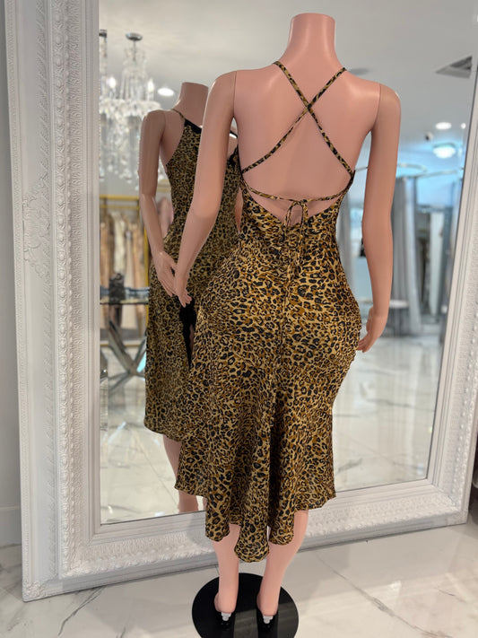 Sexy Panther Midi Dress