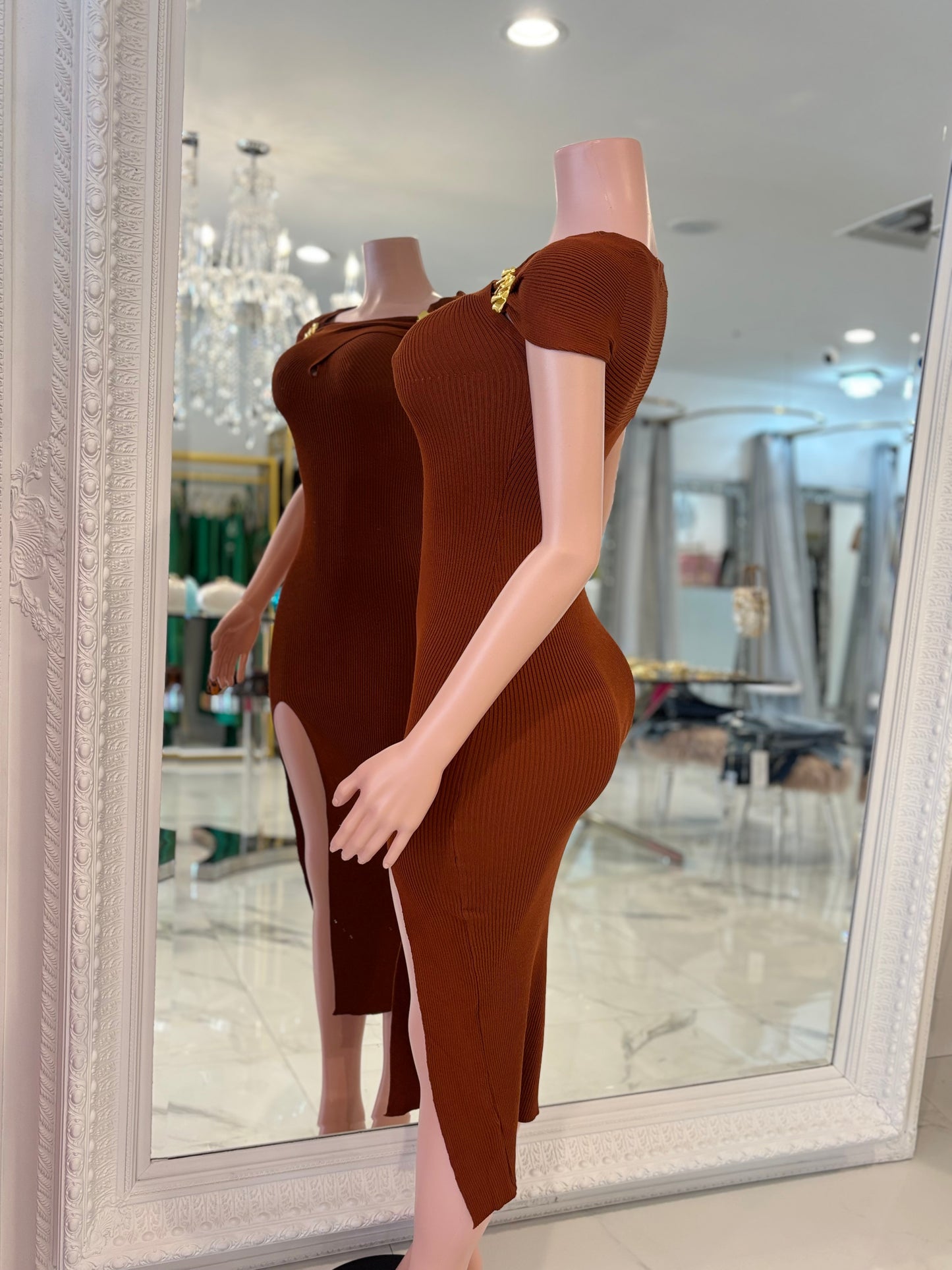 Looking Over Your Shoulder Midi Dress