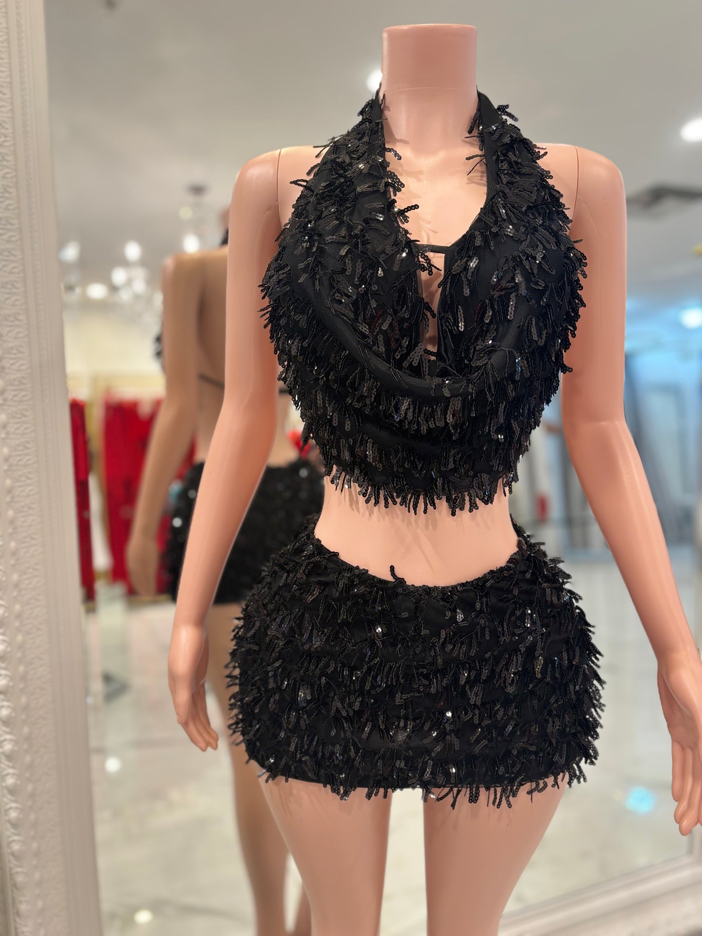 Honey Skirt Set Black