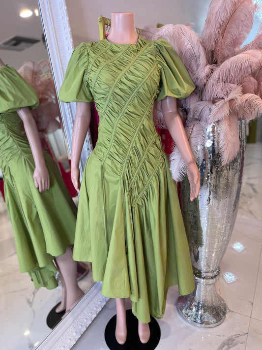 Petals Ruched Maxi Dress