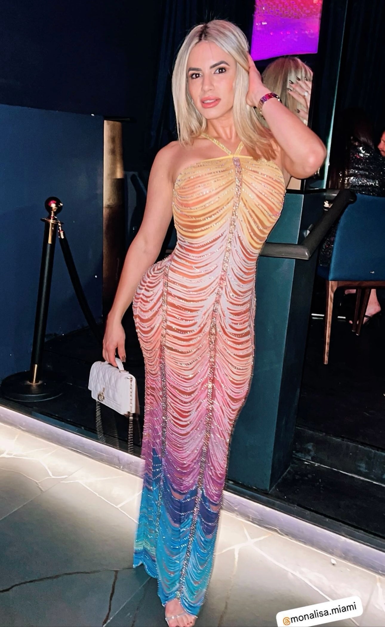 RHINESTONE DRIP DRESS