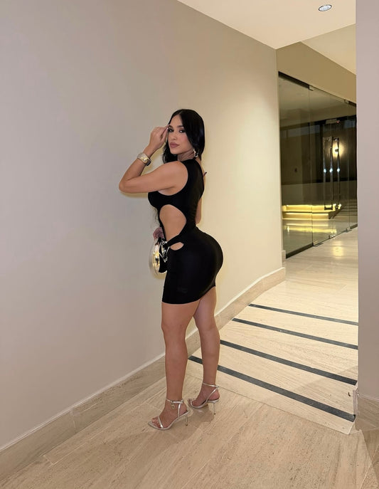 Caught Her Eye Mini Dress Black