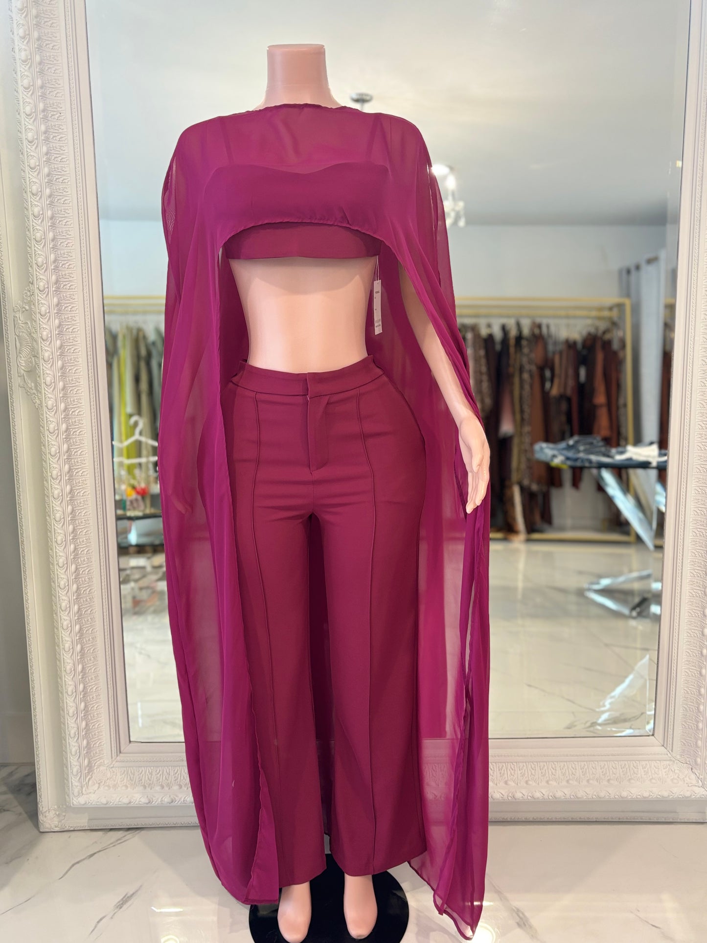 Royal Streak Pant Set Purple