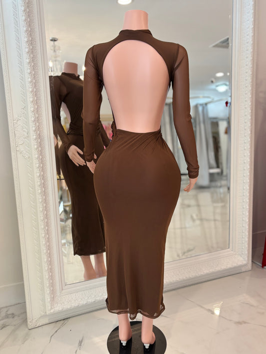 They'll Never Know Maxi Dress Brown