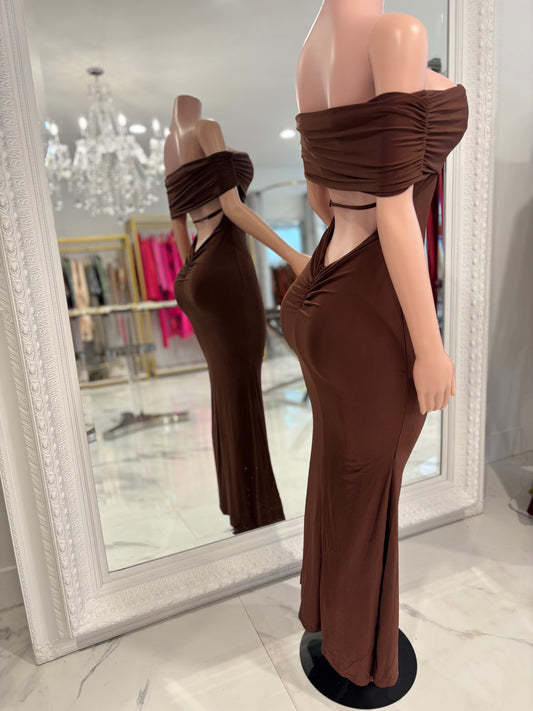 I Just Want Love Maxi Dress Brown