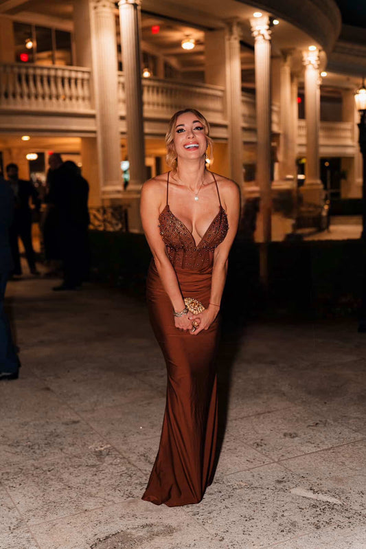 Don’t Be Shy Maxi Dress Brown