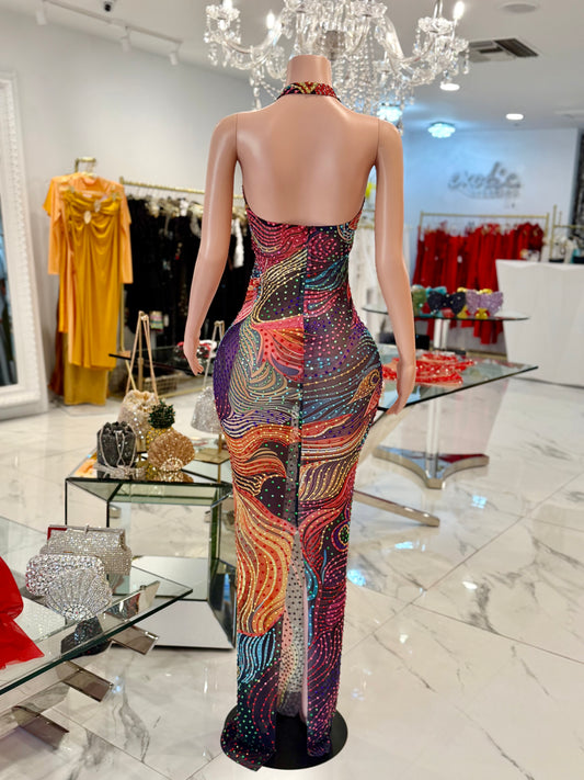 Beauty In Madness Maxi Dress Multicolor