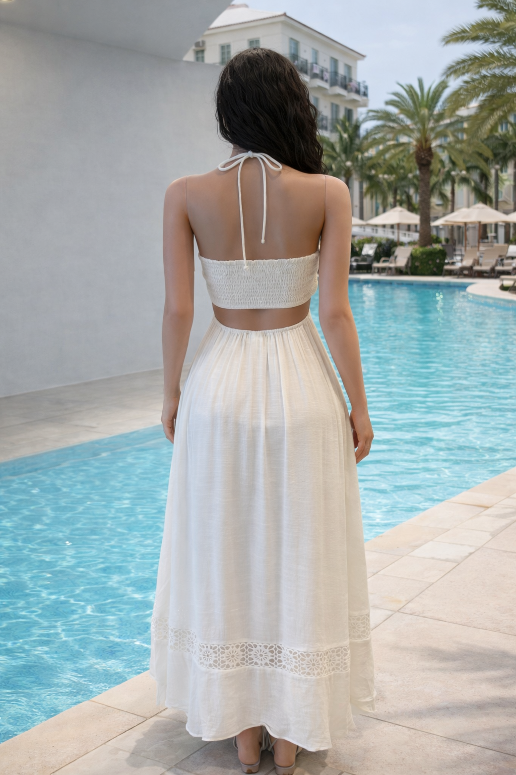 It's All Out of the Way Maxi Dress White