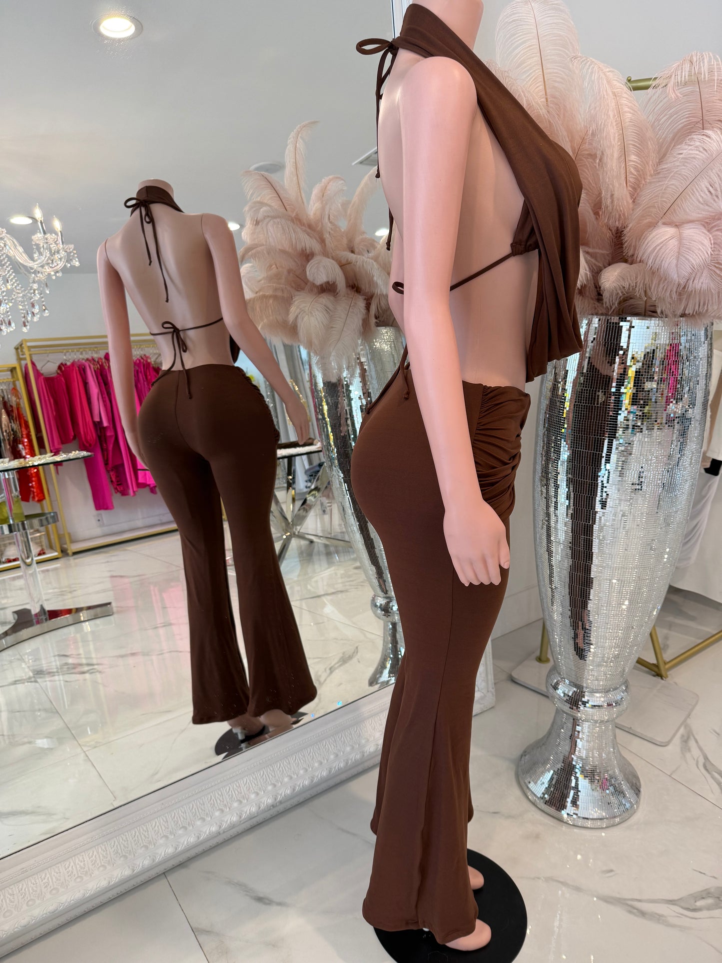 Let Me Get a Taste Pant Set Brown