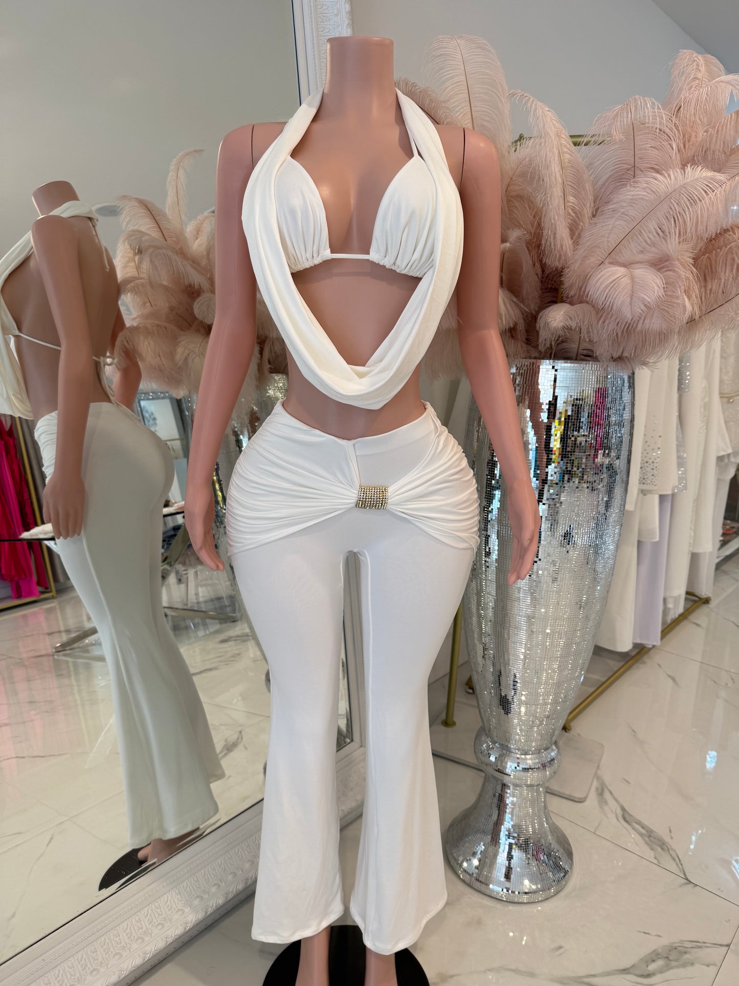 Let Me Get a Taste Pant Set White