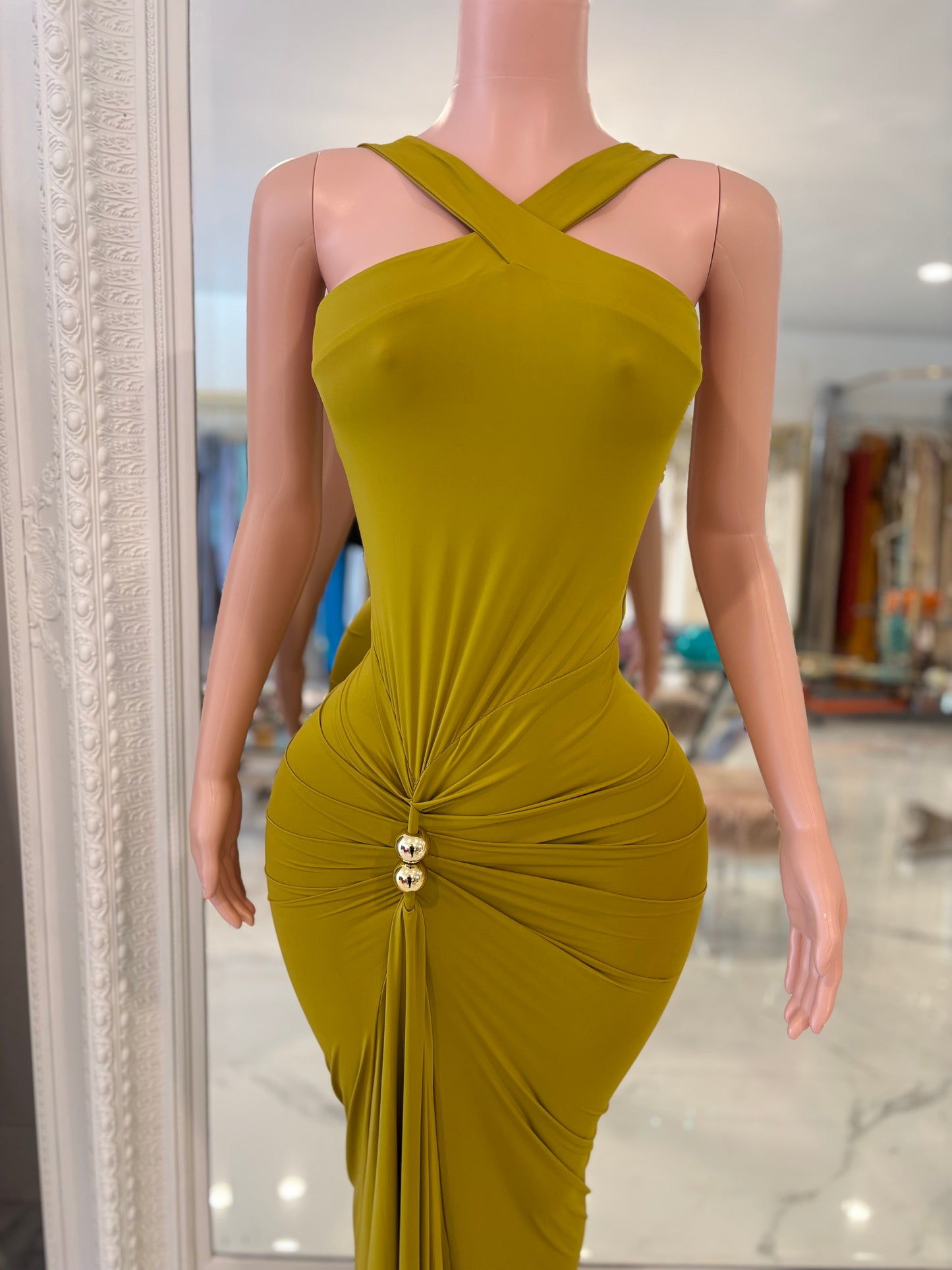 Your Greatest Wish Maxi Dress Gold