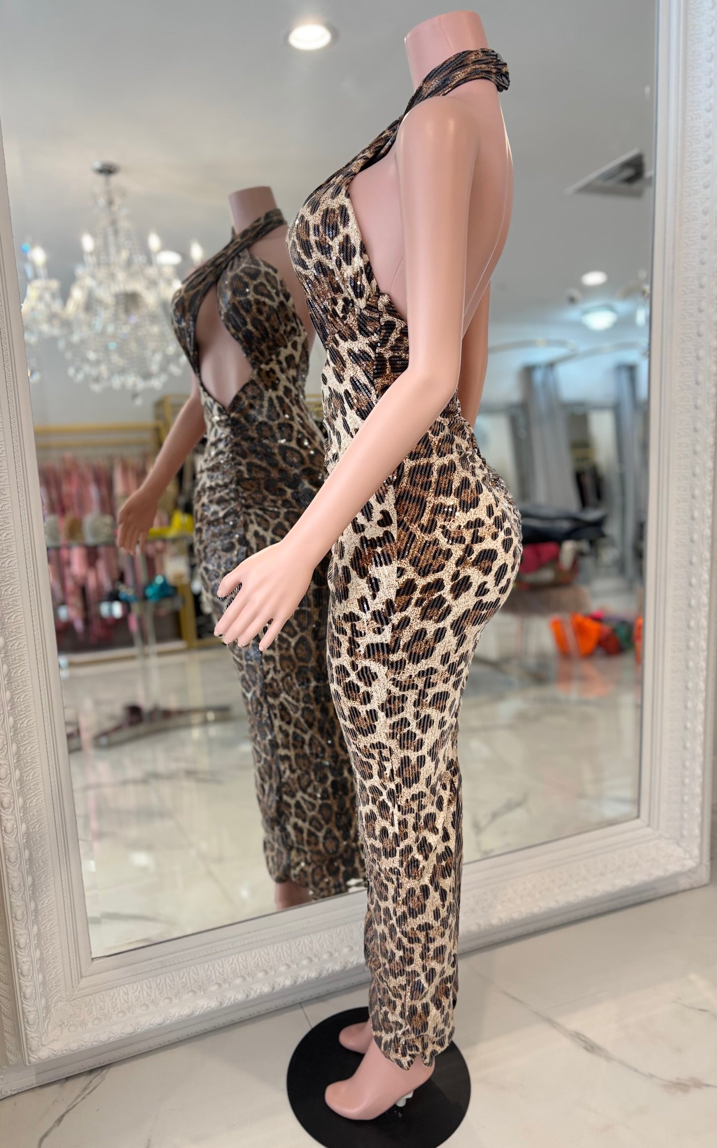 Serengeti Glam Leopard Ruched