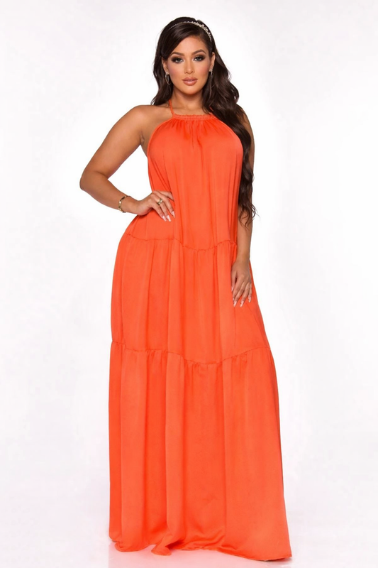 Laying Down In The Sun Maxi Dress Orange