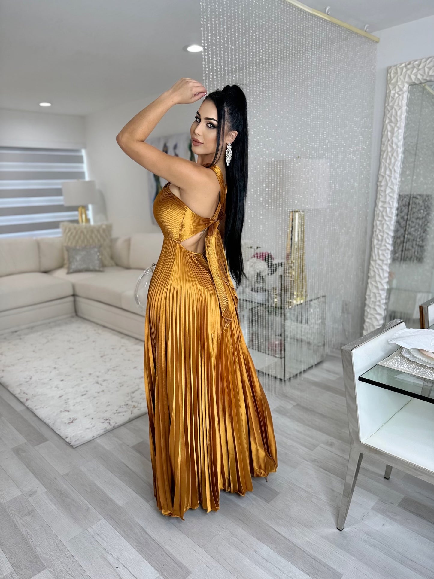 Give Me What I Want Maxi Dress Gold
