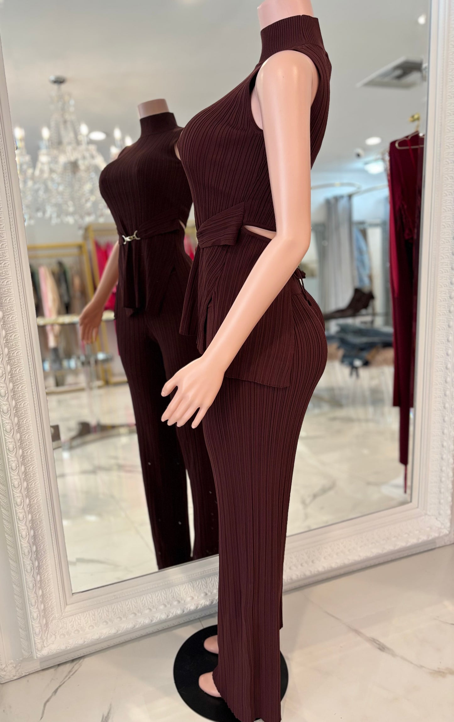 The Draped Aura Ribbet Pant Set