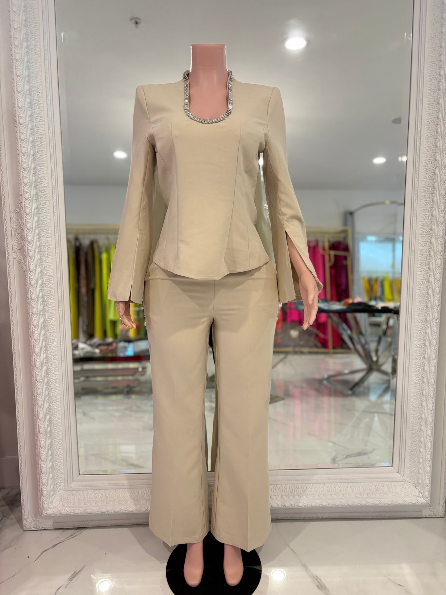 I’m a Simple Woman Pant Set Beige
