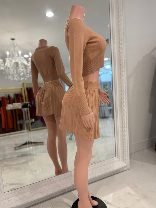 Aren’t You Sweet Baby Skirt set Brown