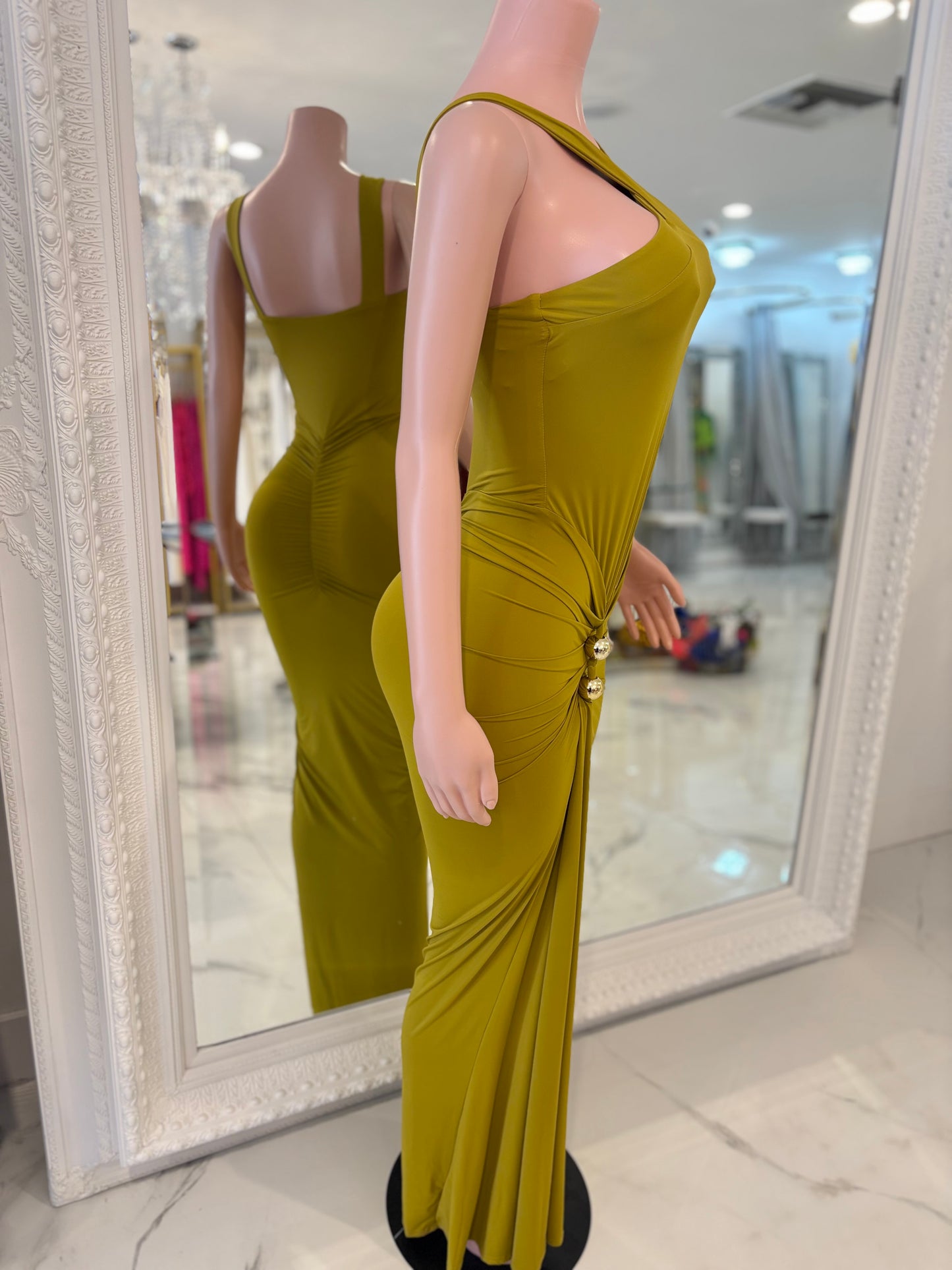 Your Greatest Wish Maxi Dress Gold