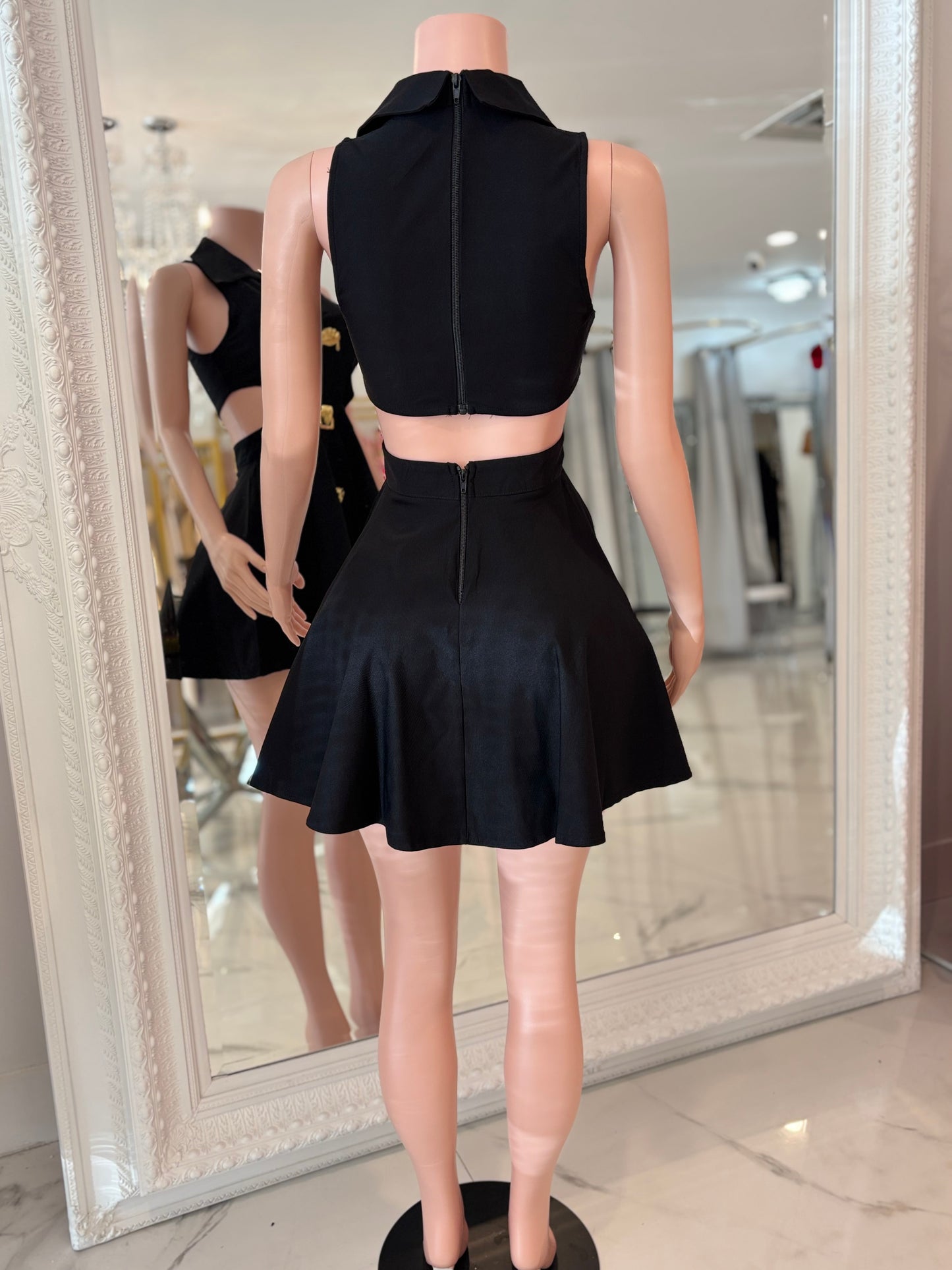 Seascape Mini Dress Black