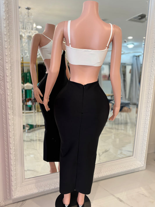 Look Between the Lines Midi Dress