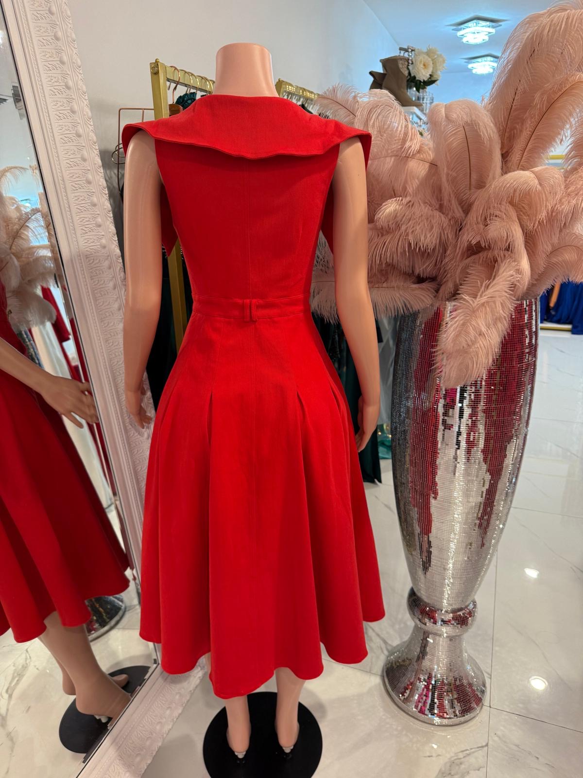 The Firewalk Midi Dress Red