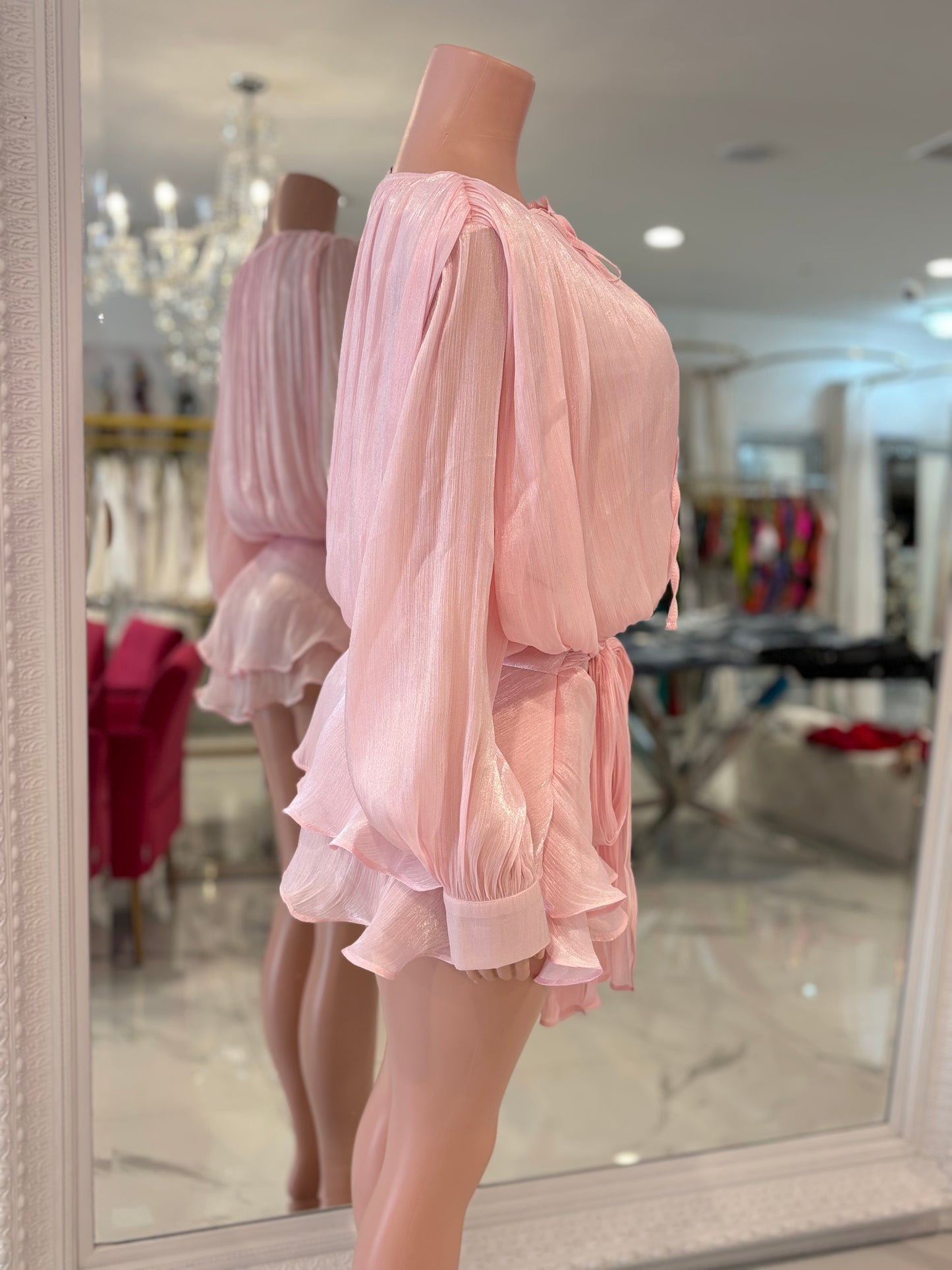 Baby Pink Mini Dress