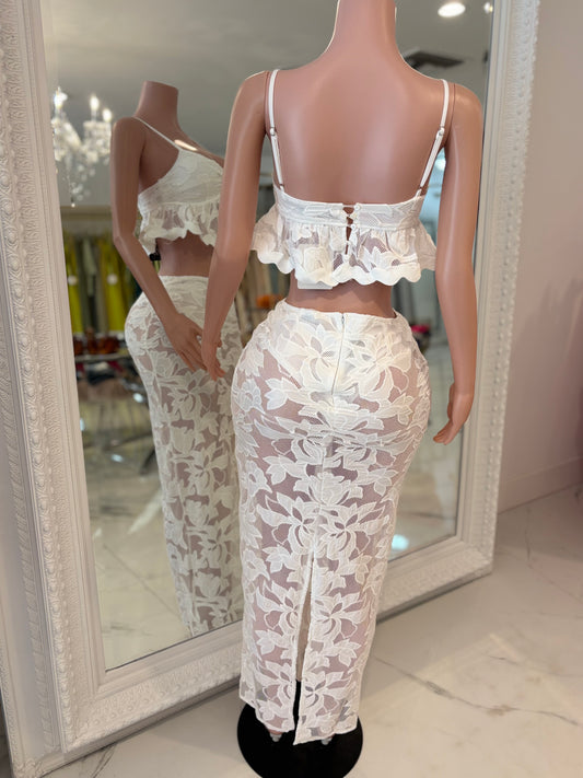 What a Lovely Sight Skirt Set White