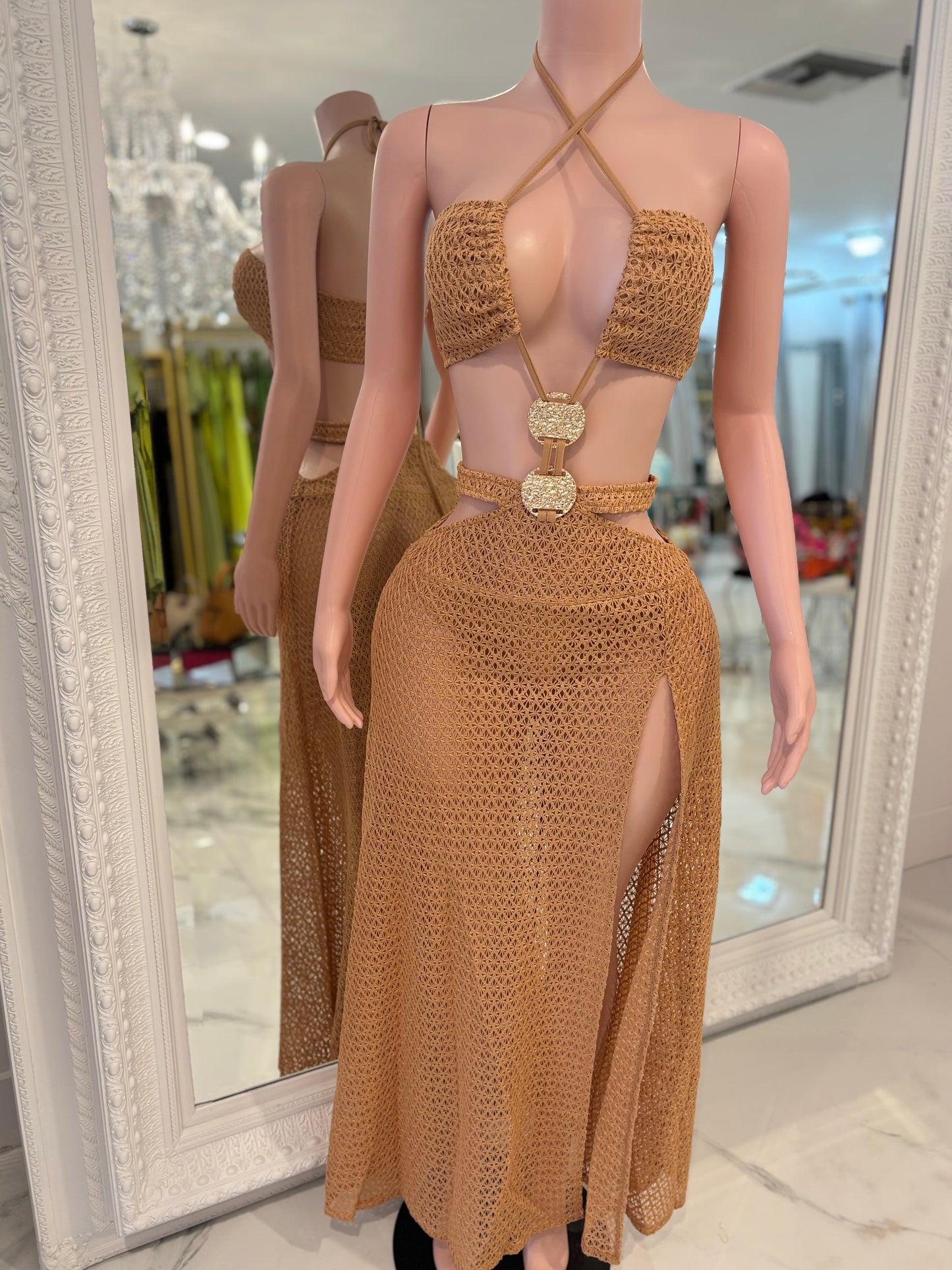 Siren’s Whisper Shell Maxi Dress