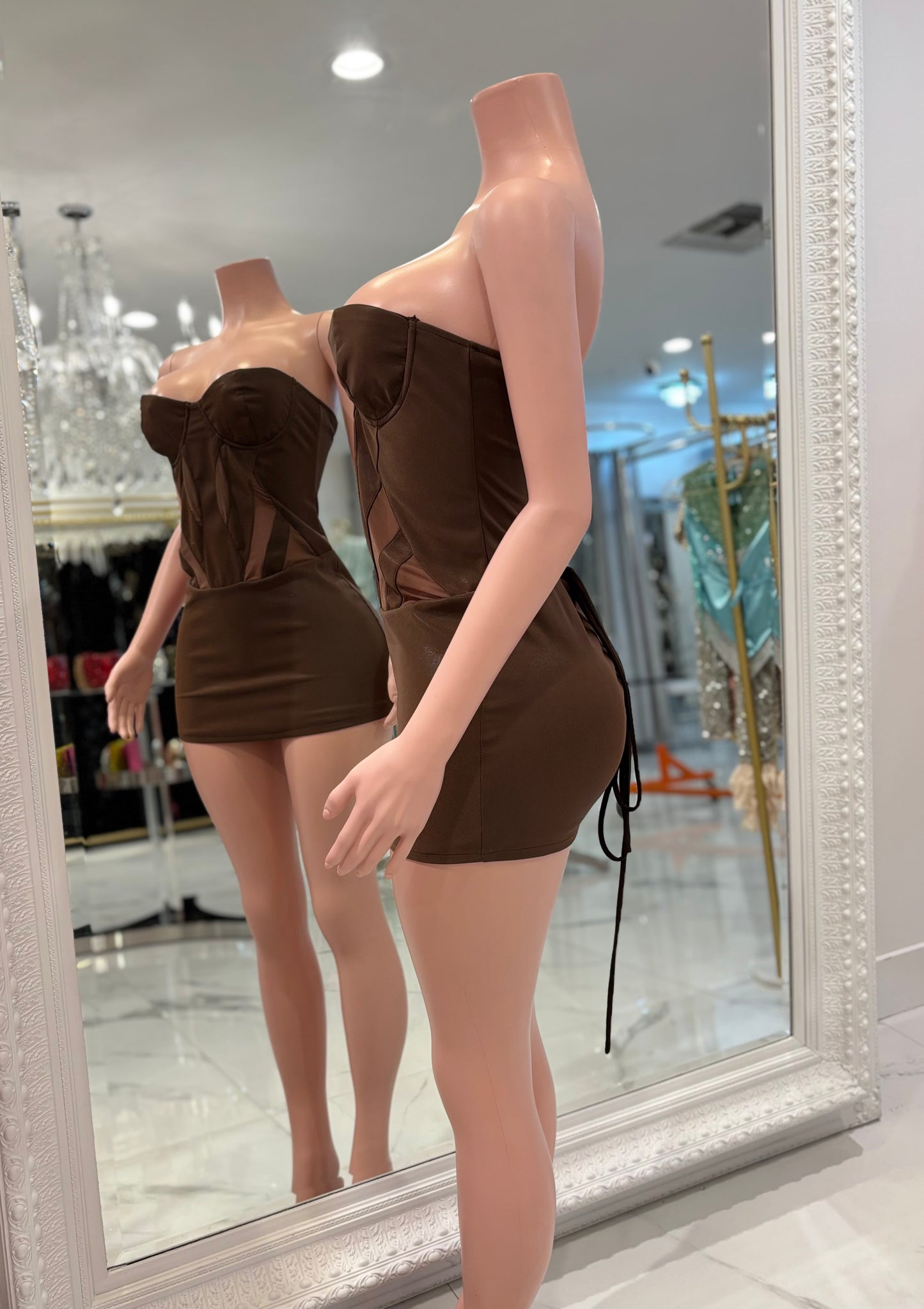 Sweet to the Touch Mini Dress Brown