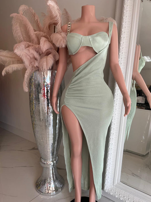 Breeze Knit Maxi Dress Green