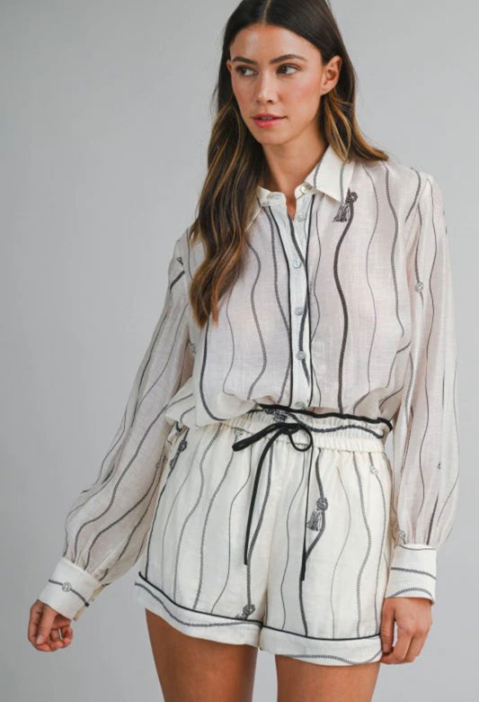 Deny Short Set White